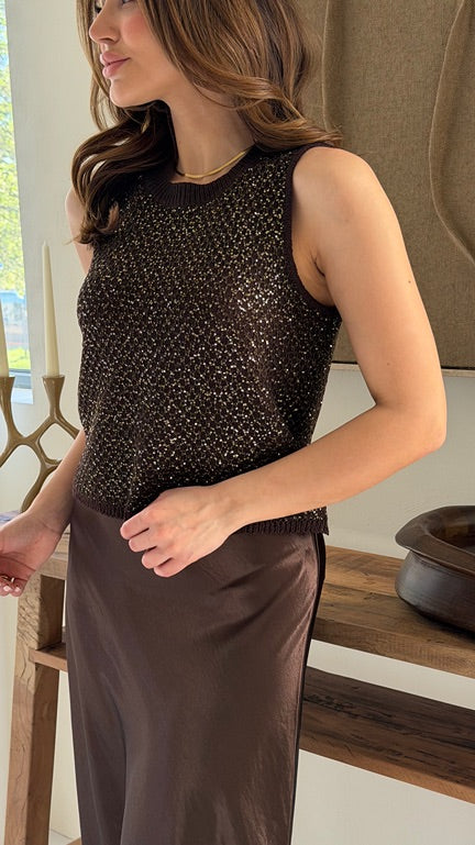 Metallic Knit Cardigan